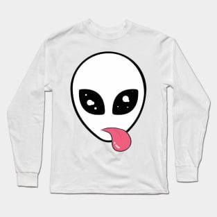 Alien Showing Tongue Long Sleeve T-Shirt